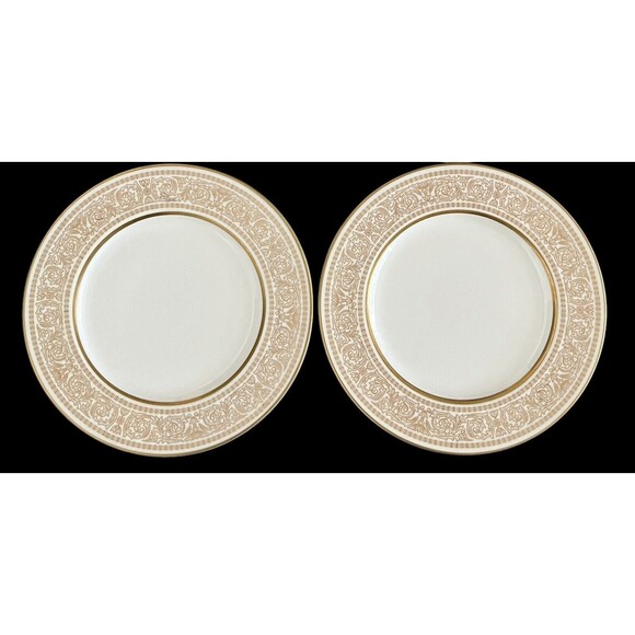 Set Of 2 Vintage Mikasa Narumi Oberlin Gold Rimmed 10-5/8” Dinner‎ Plates - Picture 2 of 7